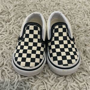 Vans Toddler Classic Slip-On V Checkerboard Shoe Size 4